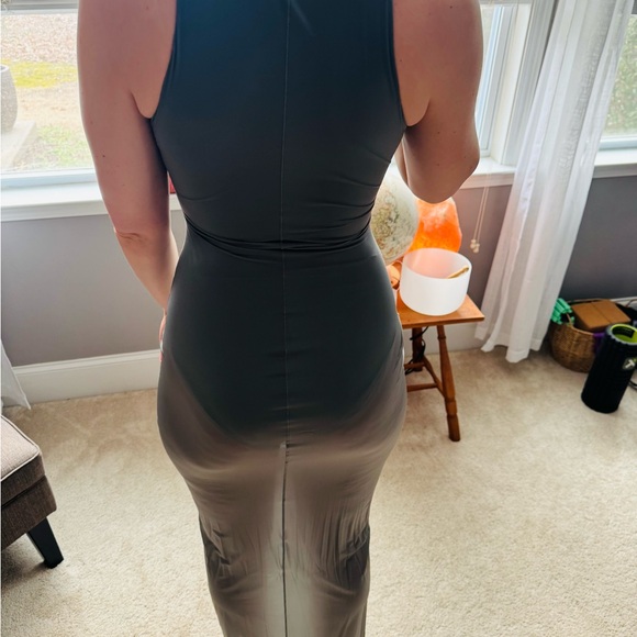 SKIMS Sheer High Neck Maxi Dress with Built-In Bodysuit - Picture 3 of 4